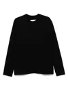 Jil Sander Relaxed Fit Cotton Crewneck Sweatshirt In Black