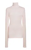 Jil Sander Jersey Turtleneck Top In Pink