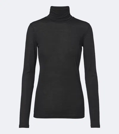 Jil Sander Jersey Turtleneck Top In Black