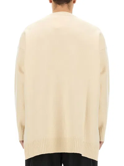 Jil Sander Jersey With Embroidery In Beige