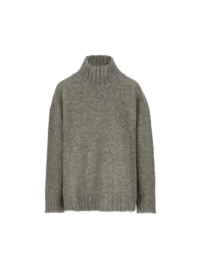 Jil Sander Alpaca-wool Oversized Sweater In Green
