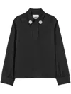 Jil Sander Cotton Shirt With Button Front And Cuff Buttons In Black