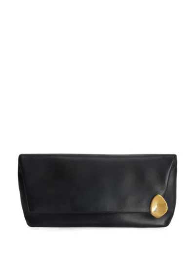 Jil Sander Jewel Clutch In Black