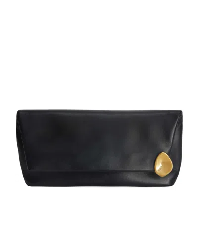 Jil Sander Jewel Clutch In Black