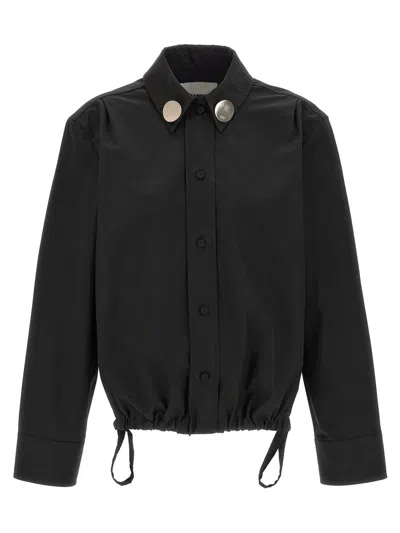 Jil Sander Jewel Detail Shirt In Black