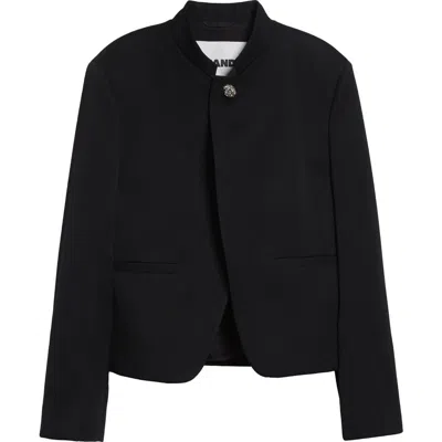 Jil Sander Jewel Detail Wool Crop Jacket In Multi