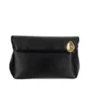 Jil Sander Women's Jewel Zip Leather Clutch In Black