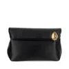 Jil Sander Women's Jewel Zip Leather Clutch In Black