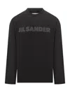 Jil Sander Black Long Sleeve T-shirt In Black