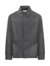 Jil Sander Grey Wool Jacket With Buttons In Gray