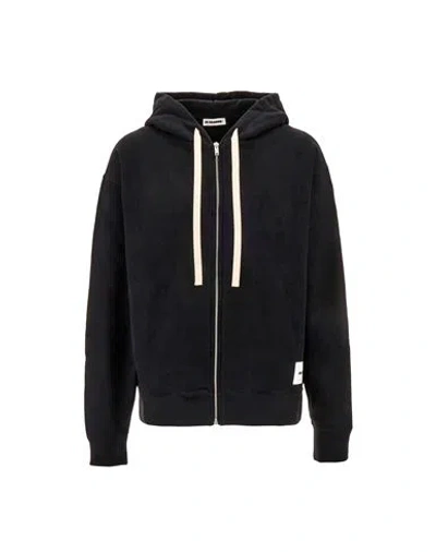 Jil Sander Hoodie Sweatshirt Man Sweatshirt Black Size Xl Cotton