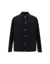 Jil Sander Black Shirt-jacket With Logo In Black