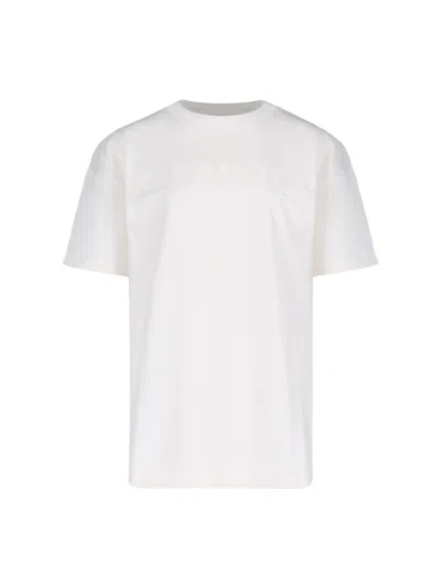 JIL SANDER JIL SANDER "JIL SANDER" LOGO T-SHIRT – WHITE