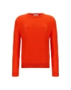 Jil Sander Crewneck Knitted Jumper In Red