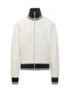 Jil Sander Hn Ls Zip Up Jkt Knitwear In White Wool In Orange