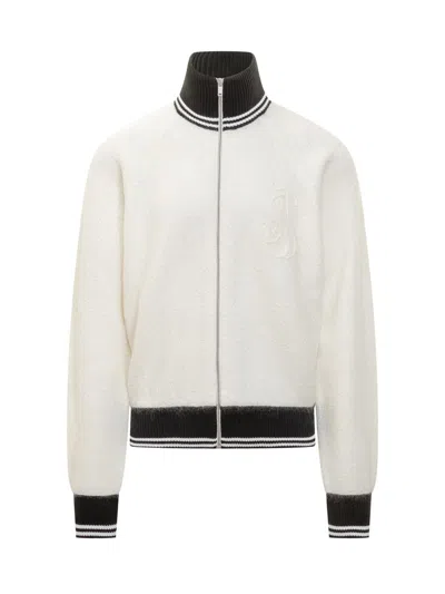 JIL SANDER JIL SANDER JIL SANDER TWO-TONE KNIT JACKET WITH ZIP