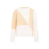 Jil Sander Open Orange Long-sleeved Wool Sweater In White