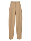 Jil Sander Woman Pants Sand Size 6 Wool In Brown