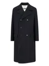 Jil Sander Long Length Double-breasted Jacket In Black