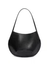 Jil Sander Kante Angular Leather Shoulder Bag In Black