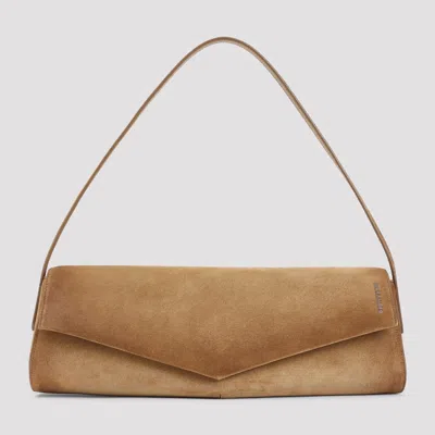 Jil Sander Kante Flap Shoulder Handbag, 33cm X 11.5cm X 7cm In Nude & Neutrals