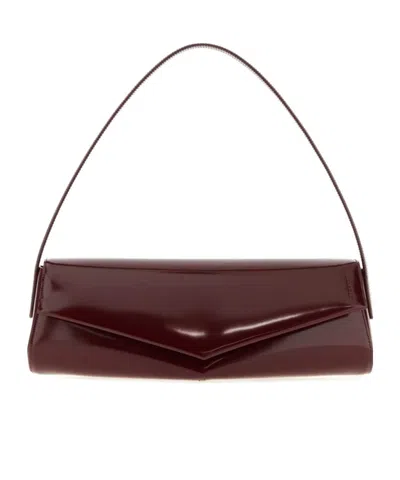 Jil Sander Kante Shoulder Bag In Burgundy