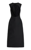 Jil Sander Keyhole Midi Dress In Black