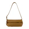 Jil Sander Khaki Leather Rollup Small Square Belt Shoulder Bag