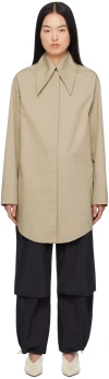 Jil Sander Khaki Oversized Shirt In 238 Kakhi Green