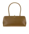 Jil Sander Kiss-lock Leather Shoulder Bag In Brown
