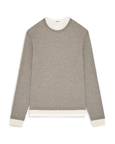 Jil Sander Kit Long Sleeve Layered Tee In Granite