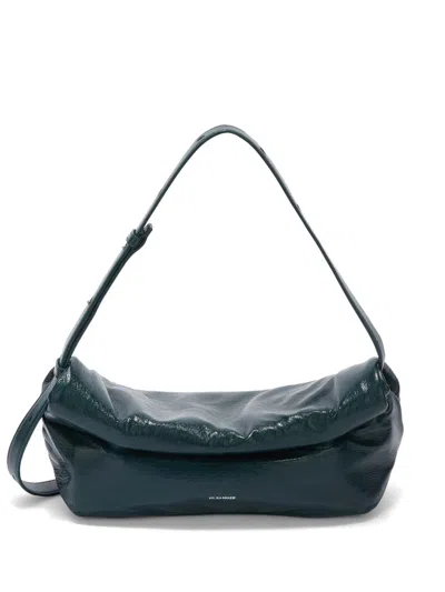 Jil Sander Kleine Rollup Schultertasche In Shaded Spruce