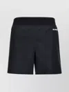 Jil Sander Knee-length Elastic Waistband Lightweight Shorts In Black