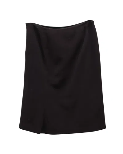 Jil Sander Knee Length Skirt In Brown Wool In Black