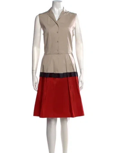 Pre-owned Jil Sander Knee-length Dress In Neutrals