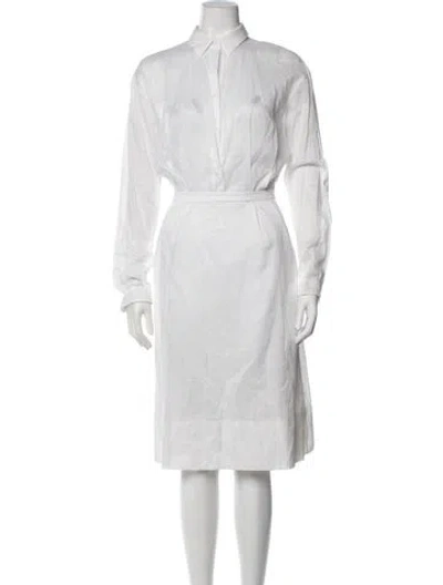 Pre-owned Jil Sander Knee-length Dress W/ Tags In White