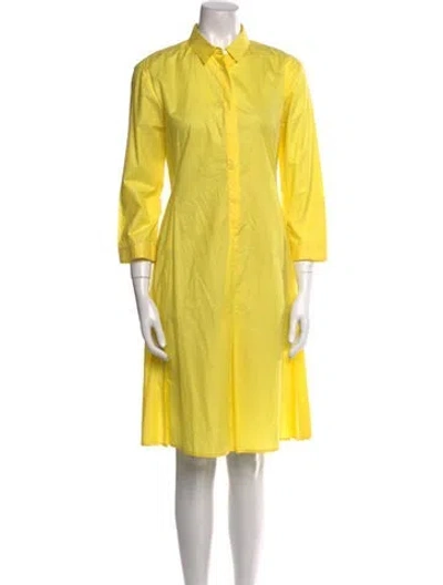 Pre-owned Jil Sander Knee-length Dress In Yellow