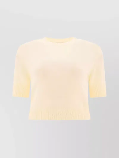 Jil Sander Knit Crew Neck Short Sleeves Sweater In Animal Print