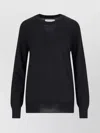 Jil Sander Knit Crewneck Sweater Raglan Sleeves In Black