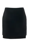Jil Sander Knit Mini Skirt In Black