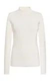 Jil Sander Knit Mock Neck Sweater In White
