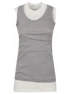 Jil Sander Fitted Sleeveless Top With Contrasting Hem Layer