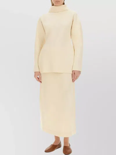 Jil Sander Knit Turtleneck Top Open Back