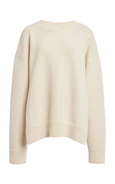 JIL SANDER KNIT WOOL-CASHMERE SWEATER