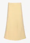 Jil Sander Knitted A-line Midi Skirt In Yellow