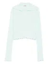 Jil Sander Knitted Cardigan In Blue