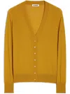 Jil Sander Klassischer Cardigan In Gelb