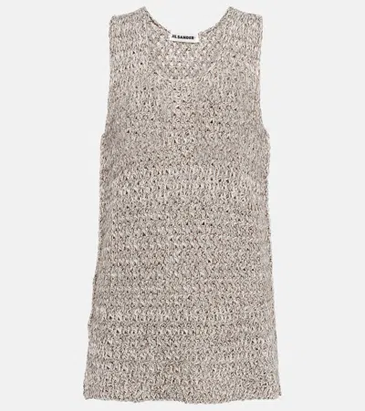 Jil Sander Top Aus Einem Baumwollgemisch In Fantasia