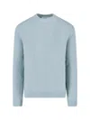 Jil Sander Powder Blue Alpaca And Wool Blend Crewneck Sweater In Blue