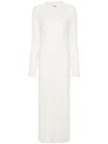 Jil Sander Gestricktes Maxikleid In Weiss